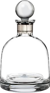 Elegance Decanter Short Platinum Band, Crystal Glass