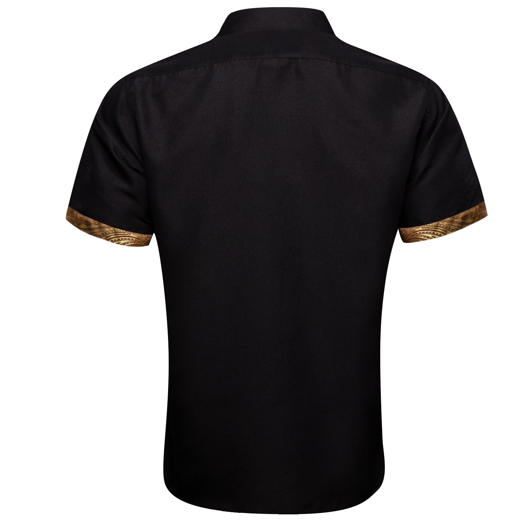 Barry.Wang Chemise à manches courtes boutonnée pour homme - Style formel - Décontracté - Coupe contrastée - Pour l'été, le travail, le mariage, le yacht