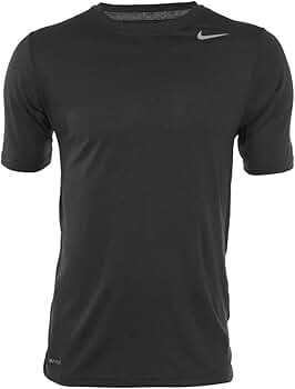Nike Men's Legend Dri-FIT Poly S/S Crew Top, Anthracite, SM