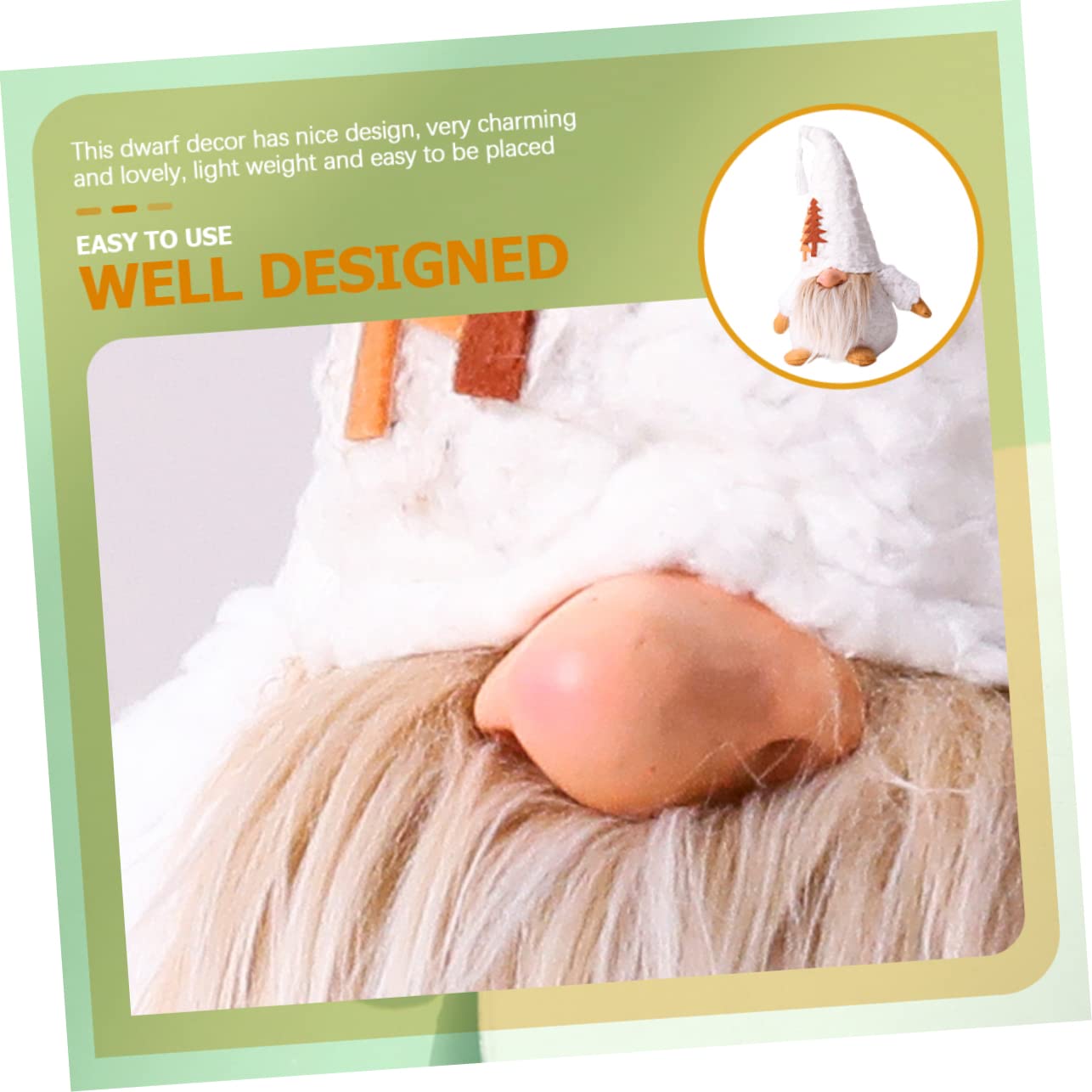TOPBATHY 5St GNOME Schmuckstücke Weihnachtszwerge Wichteldekorationen für Zuhause draußen weihnachtsdeko weihnachtsgnom weinachtsgeschte Ornament Zwerg Dekoration Zwerg Stoff Weiß