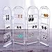 JIPINSONA Earring Holder Jewelry Display Foldable Acrylic Earring, Necklace Holder 3 Folds Lucency Earring Display (Lucency)