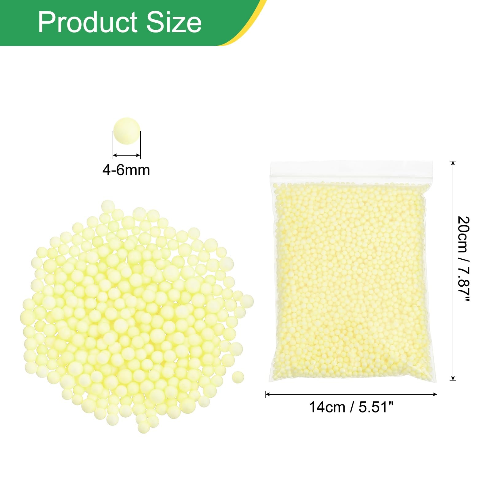 PATIKIL Foam Beads, 4-6mm Foam Balls, Mini Small Balls Polystyrene Beads for DIY Craft Supplies Wedding Party Art Homemade - Image 2