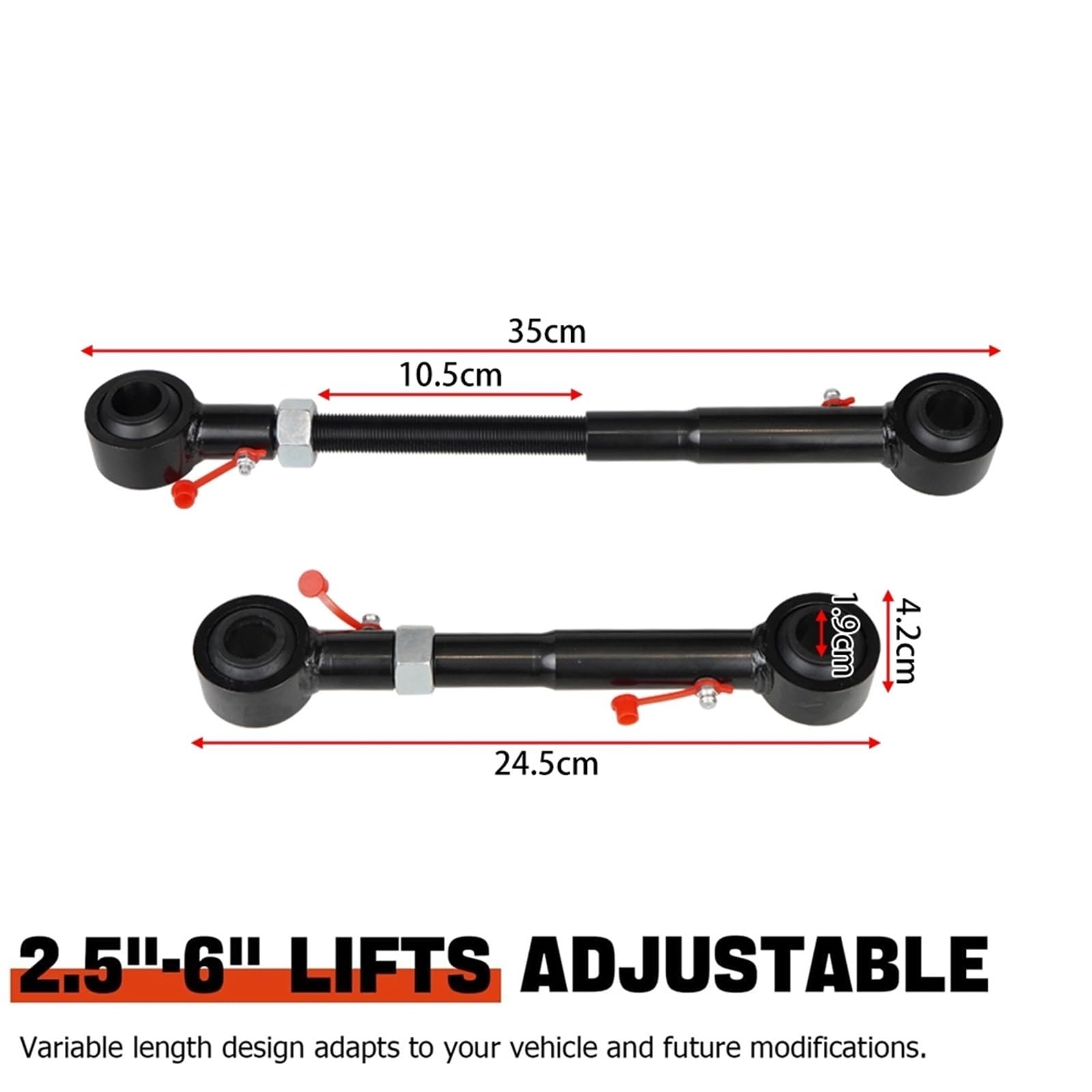 Stabilizator samochodowy Pasuje do Wrangler 1998-2006 TJ Cherokee 1984-2001 Z podnośnikami 2,5" - 6" Przednie łączniki stabilizatora Szybsze rozłączanie