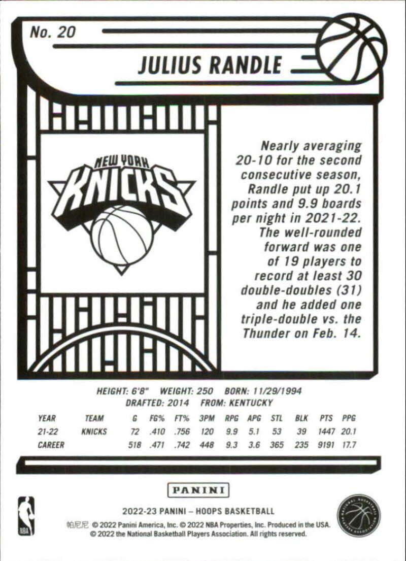 Amazon.com: 2022-23 Panini NBA Hoops Teal Explosion #20 Julius