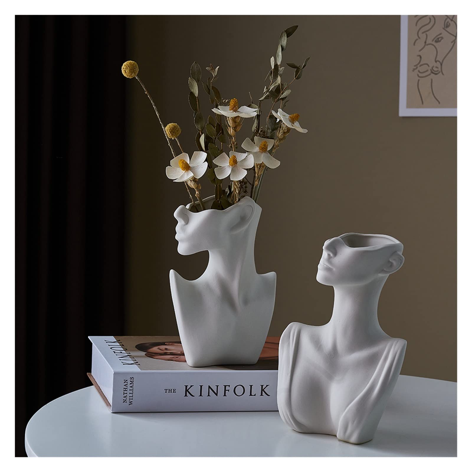 Side Face Vase Head Ceramic Vase