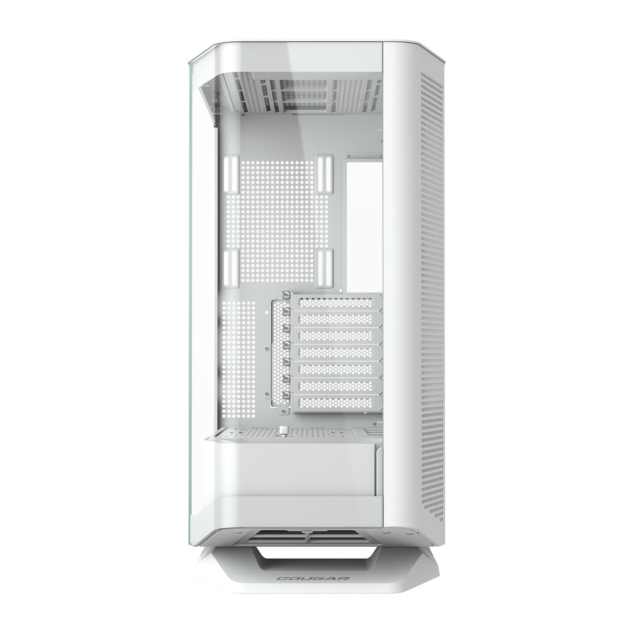 Cougar FV270 - Carcasa de Cristal Templado Curvo de Media Torre Blanca