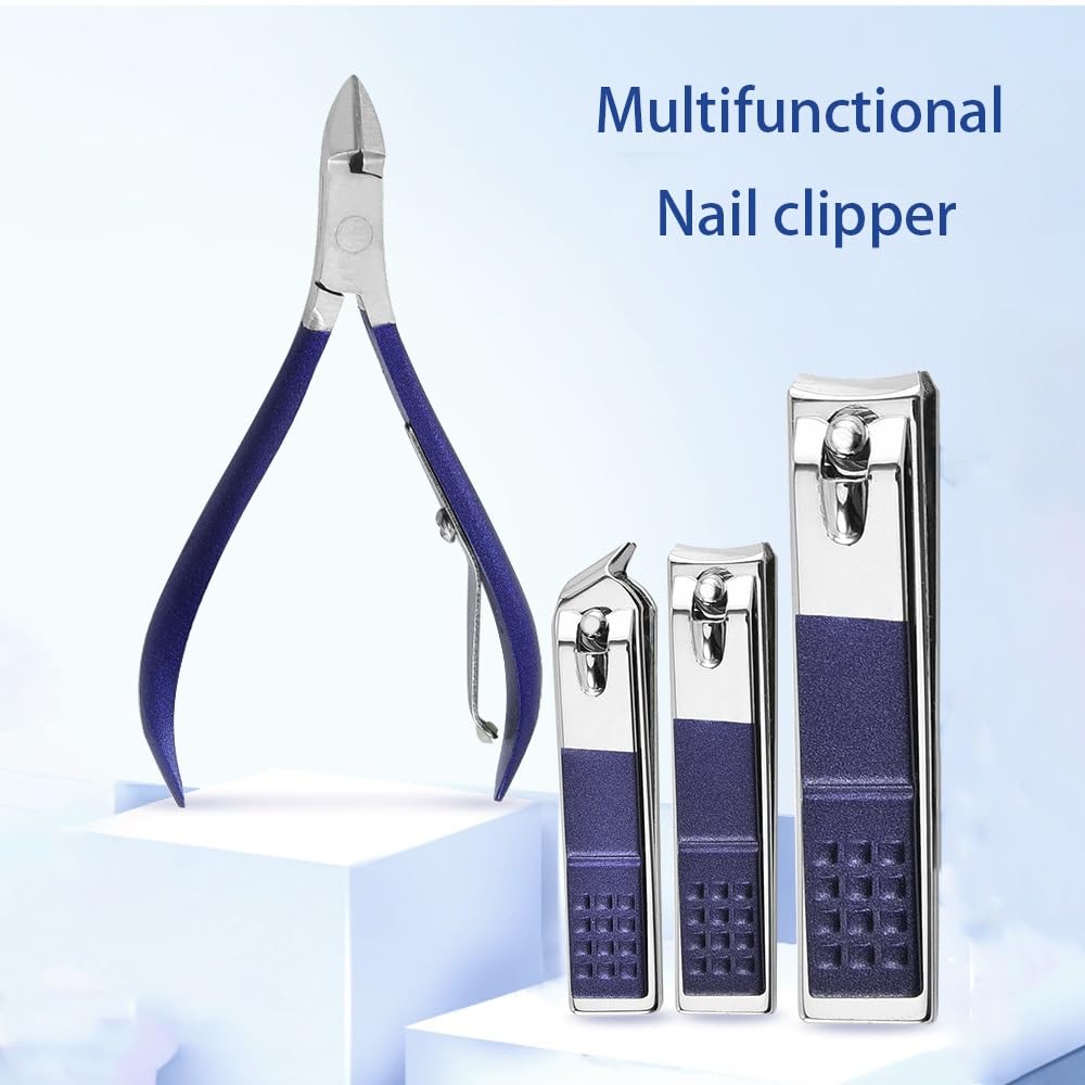 Nagelknipser-Set, Blau, Nagelknipser-Set, Nagelknipser-Set, Nagelscheren-Set, individuelle Schönheitspflege-Werkzeuge, Maniküre-Set (18 Stück) für Füße, Nagelschneider und Zehennagelknipser