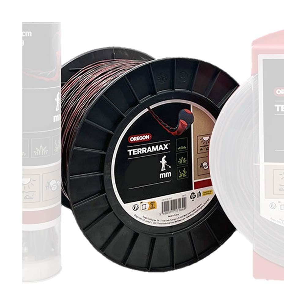 Fil débroussailleuse Ovale torsade Terramax Rouge/noir ø3 mm/220m Oregon 636773