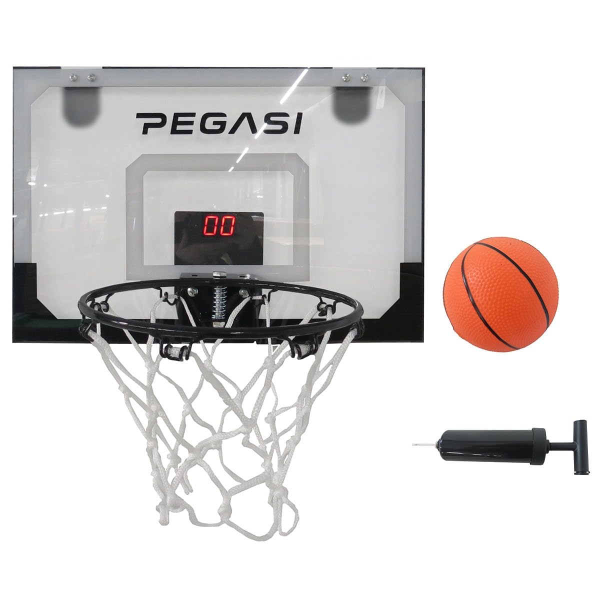 Pegasi Mini-Basketball-Rückwand mit Tür LED 45x30cm - Schwarz
