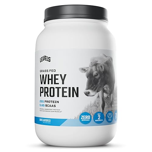Levels Grass Fed Whey Protein Powder, No Artificials, 25G of