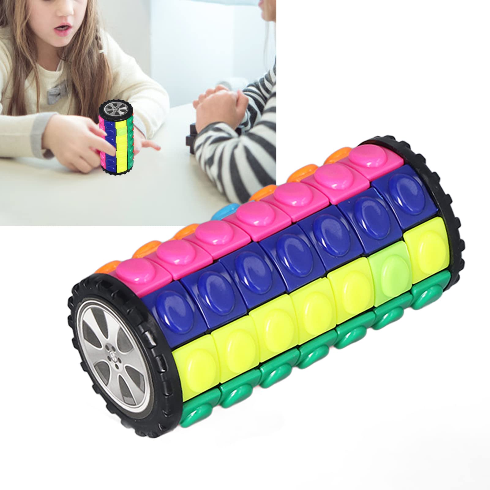 Cylinder Puzzle Zabawka, łamigłówka Gra Mózgowa, 7 Warstw Relaksujący Obrót Slajdów łamigłówka Puzzle Zabawka dla Dzieci