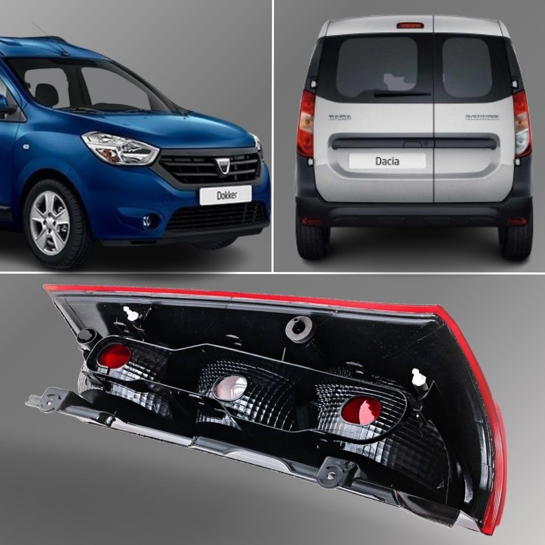 Feu arrière gauche compatible avec Dacia Dokker 2012 - E-Prüf 265551619R 265556730R