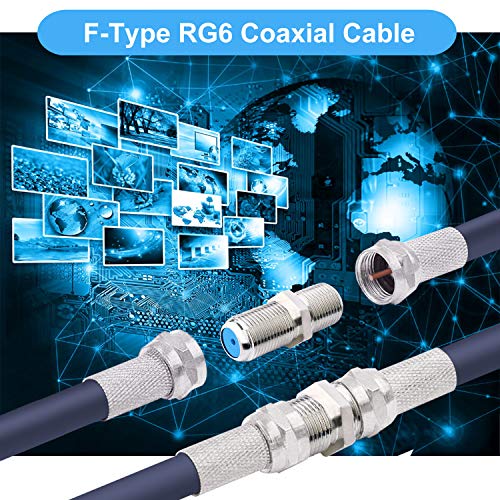 Saisn F81 Coaxial Cable Connector 3Ghz F-Type Rg6 Cable Extension Adapter (Pack Of 5, Silver) #TOP1