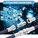 SAISN F81 Coaxial Cable Connector 3GHz F-Type RG6 Cable Extension Adapter (Pack of 5, Silver)
