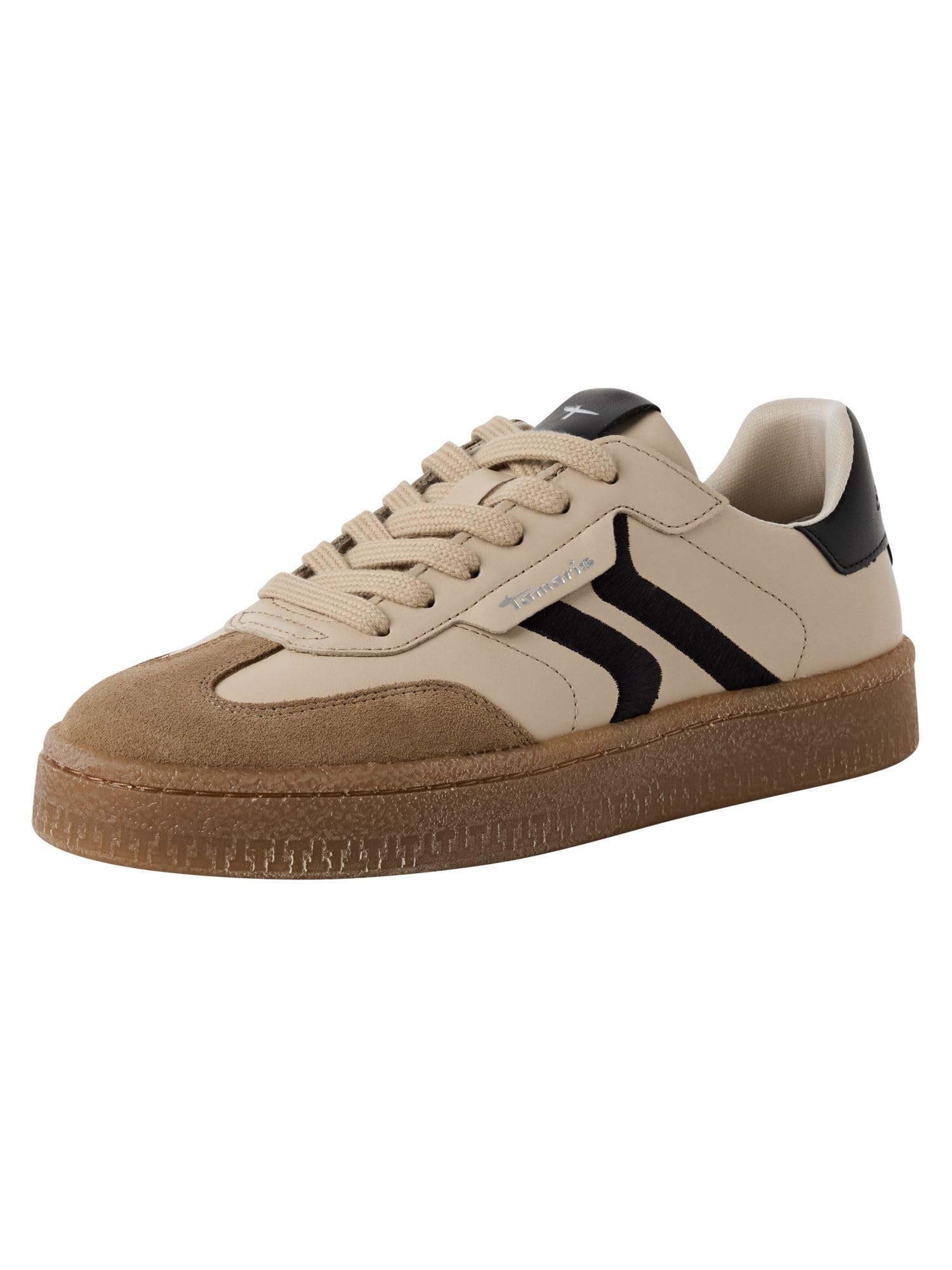 Tamaris Women Sneaker Low Leather beige 6.5 UK