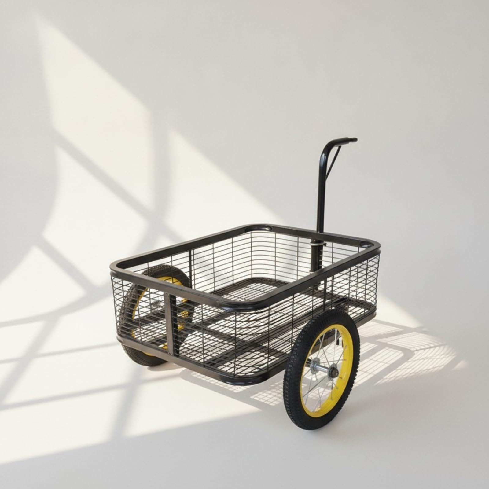 Amagogo Remolque para Bicicleta Remolque Carrito Tráiler Carro con Canasta Metálica Transpirable con Manejo Cómodo y Buena