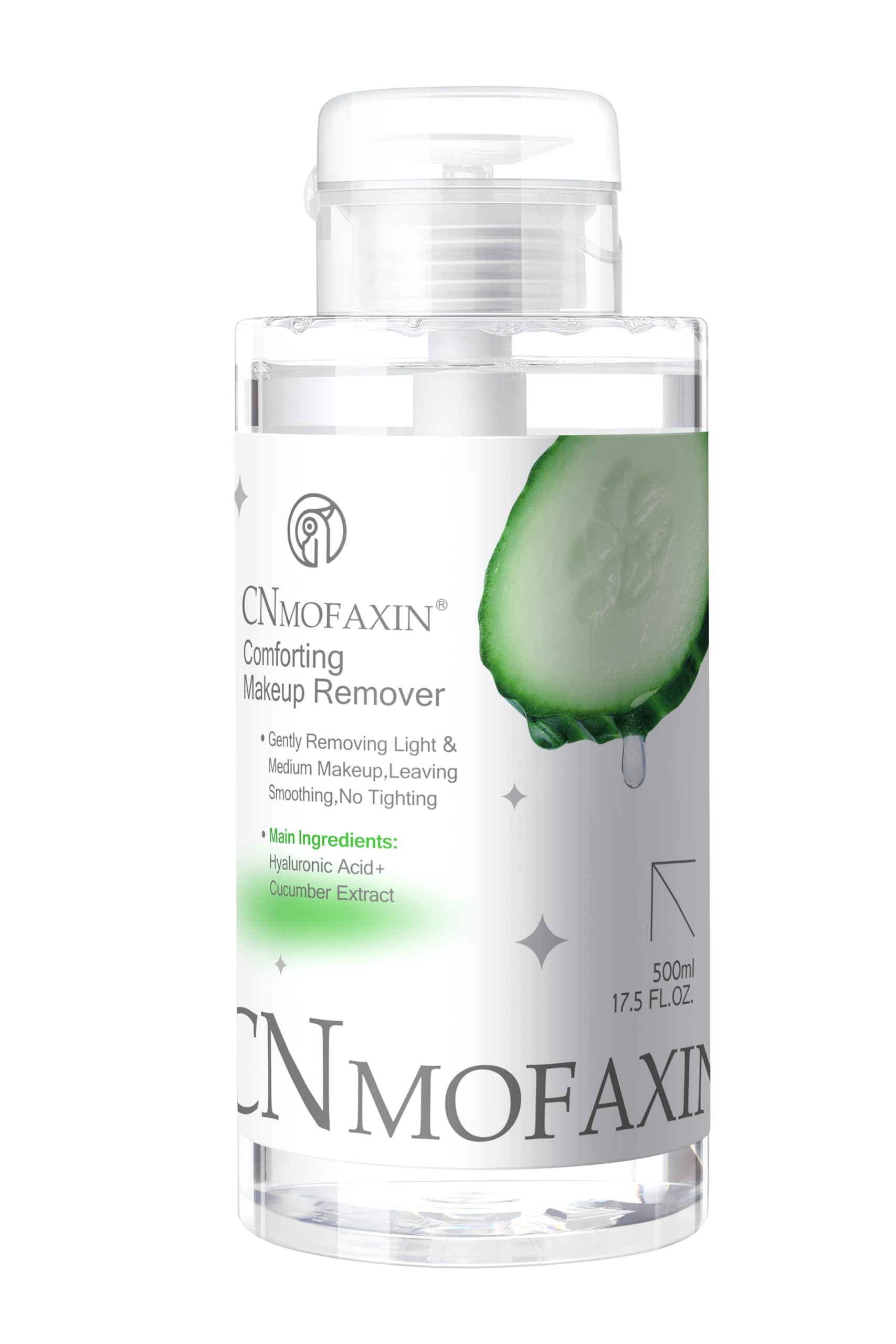 Professional Makeup Remover 500ml – Oil-Free, Gentle Micellar Formula for Face, Eyes & Lips – Waterproof Makeup Removal, Non-Irritating, Fragrance-Free