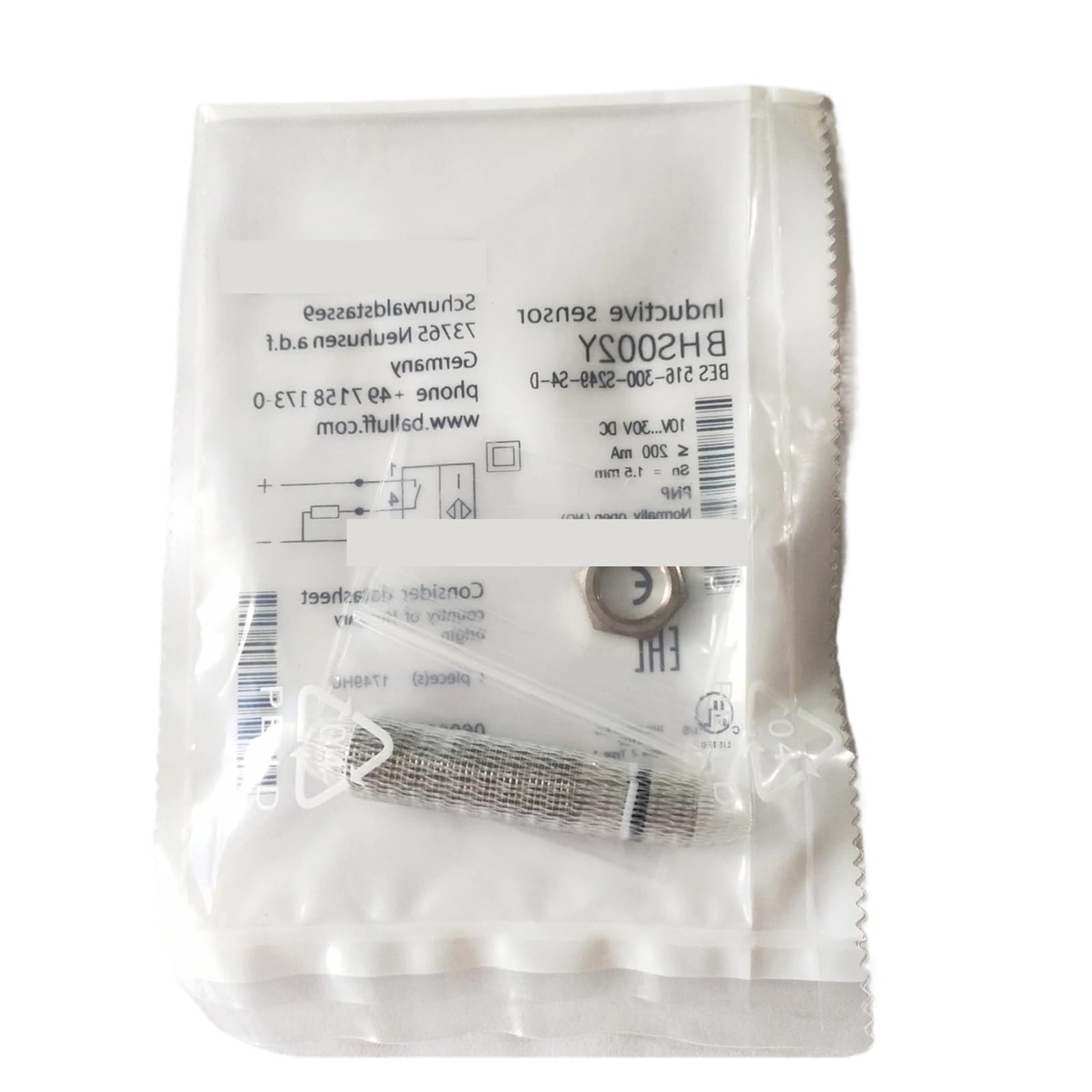 XDDQWSWA BHS002Y B.ES516-300-S249-S4-D Proximity Switch Sensor