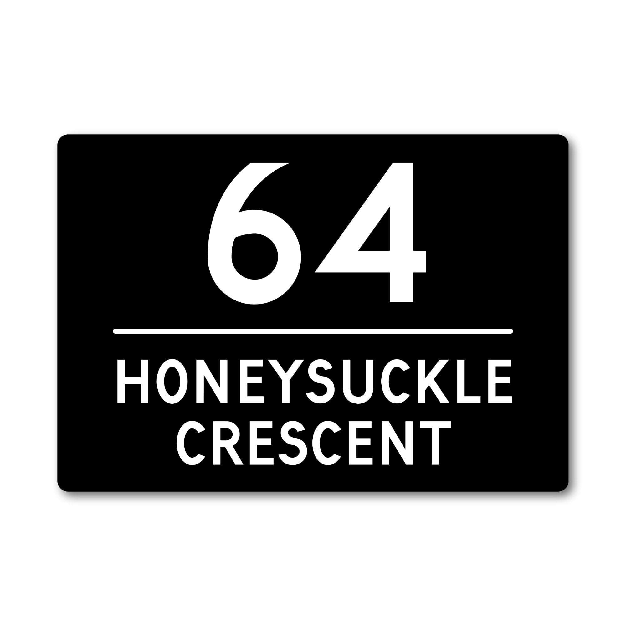 Personalised House Sign Metal Plaque. Name Plate. Custom Door Number, Street. Perfect for House Numbers, Street Names (A5 (197mm x 141mm), Black)