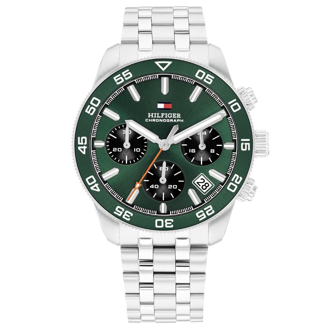 Tommy Hilfiger Th85 Quartz Analog with Green Dial Silver Stainless Steel Strap Watch for Men - TH1792214-picture-12