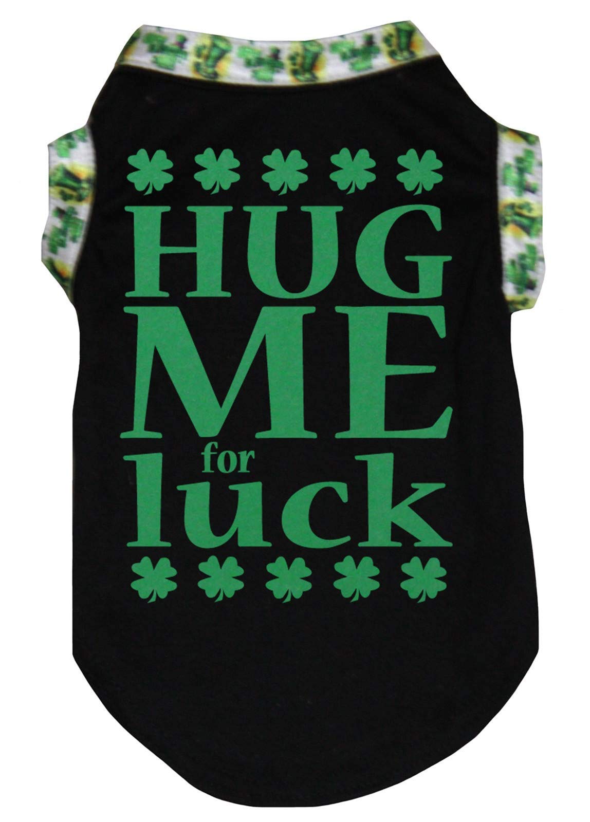 T-shirt pour chien Hug Me For Luck Noir M pour les balades