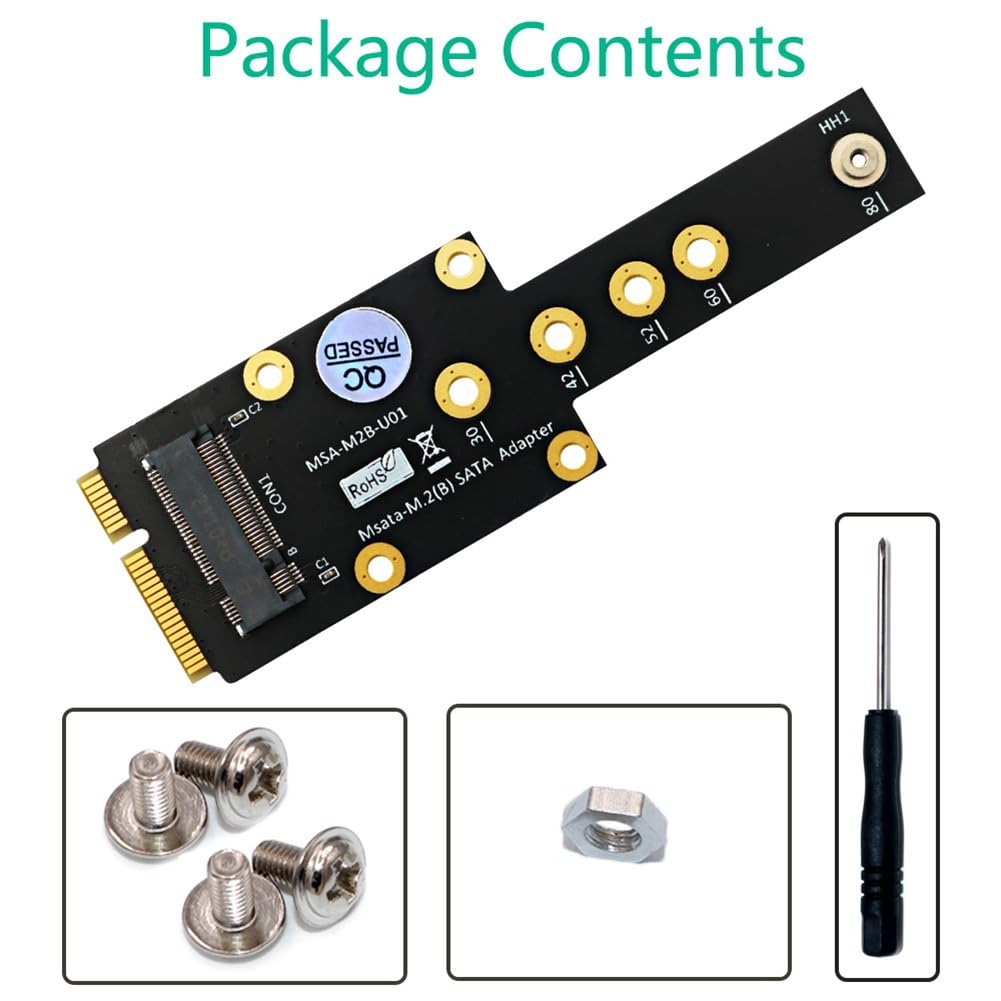 Bloepum MSATA to M.2 Key B Adapter M.2 SSD to MSATA Adapter MSATA to M.2 Key B SSD Adapter