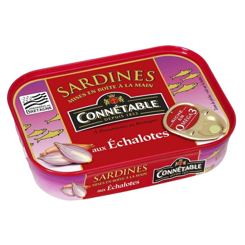 CONNÉTABLE - Sardines À L'Huile D'Olive Et Aux Échalotes De Bretagne 135G - Lot De 4 - Vendu Par Lot