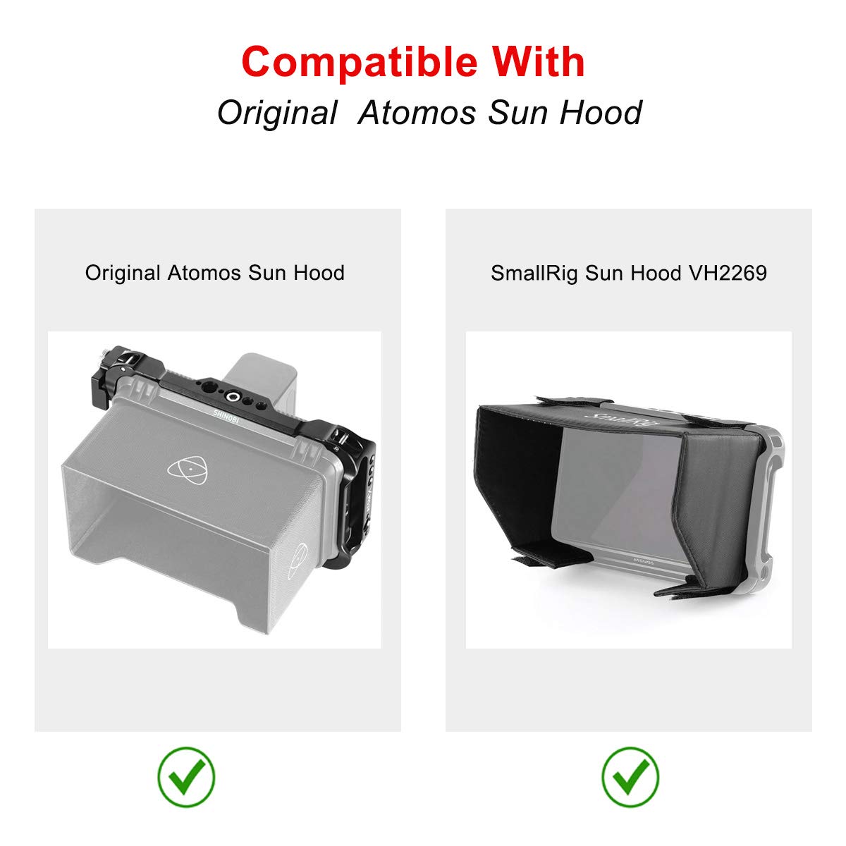 SmallRig Monitor Cage For Atomos Ninja V And V Plus, Built-in NATO Rail And Cable Clamp Monitor Cage Cma2209 I.414004692 - Foto 11