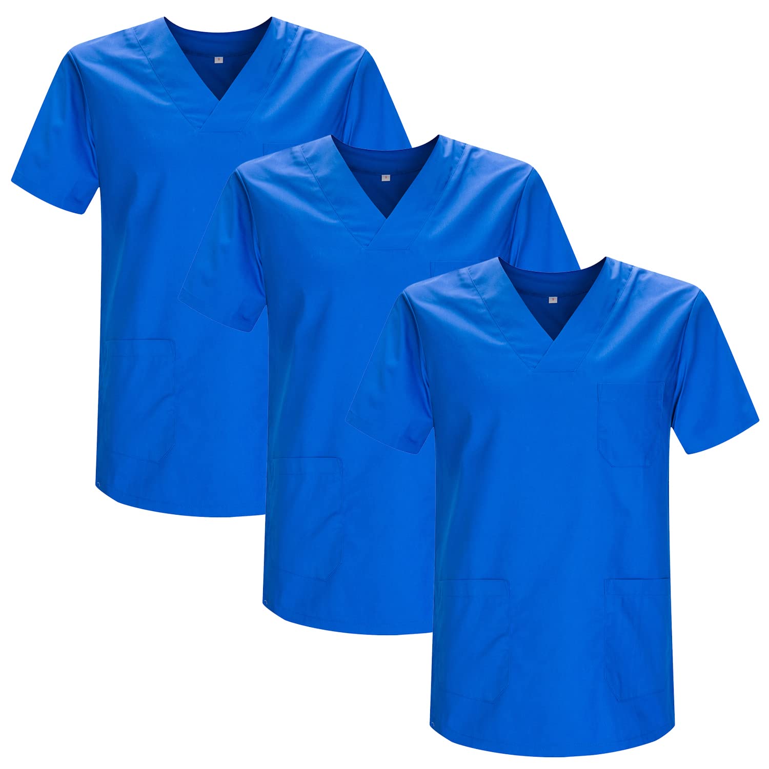 MISEMIYA - Packung 3 STK. - SANITÄRE CASACA Unisex SANITÄRE Uniformen SANITÄRE UNIFORM MEDIZINISCHE UNIFORM - Ref. 817 * 3 - X-Small, Königsblau 21