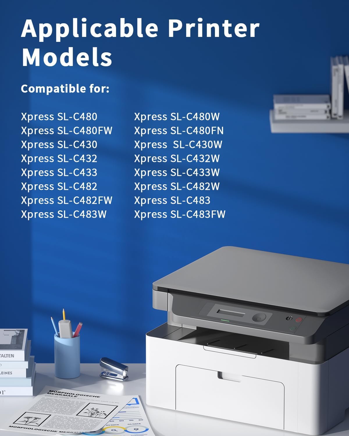 colorfly CLT-P404C 404S Toner Compatible pour Samsung CLT-K404S 4-Pack