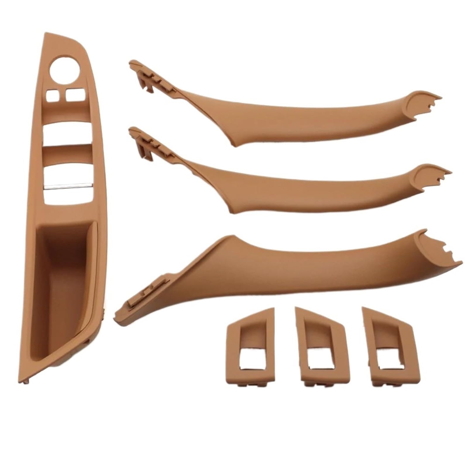 LVXVMOZEOK Interior Door Handle Armrest for 5 Series for F10 for F18 for 523 for 525 for 528 Left Drive LHD Car Interior Door Handle Pull 7PCS Set(Model A Champagne)