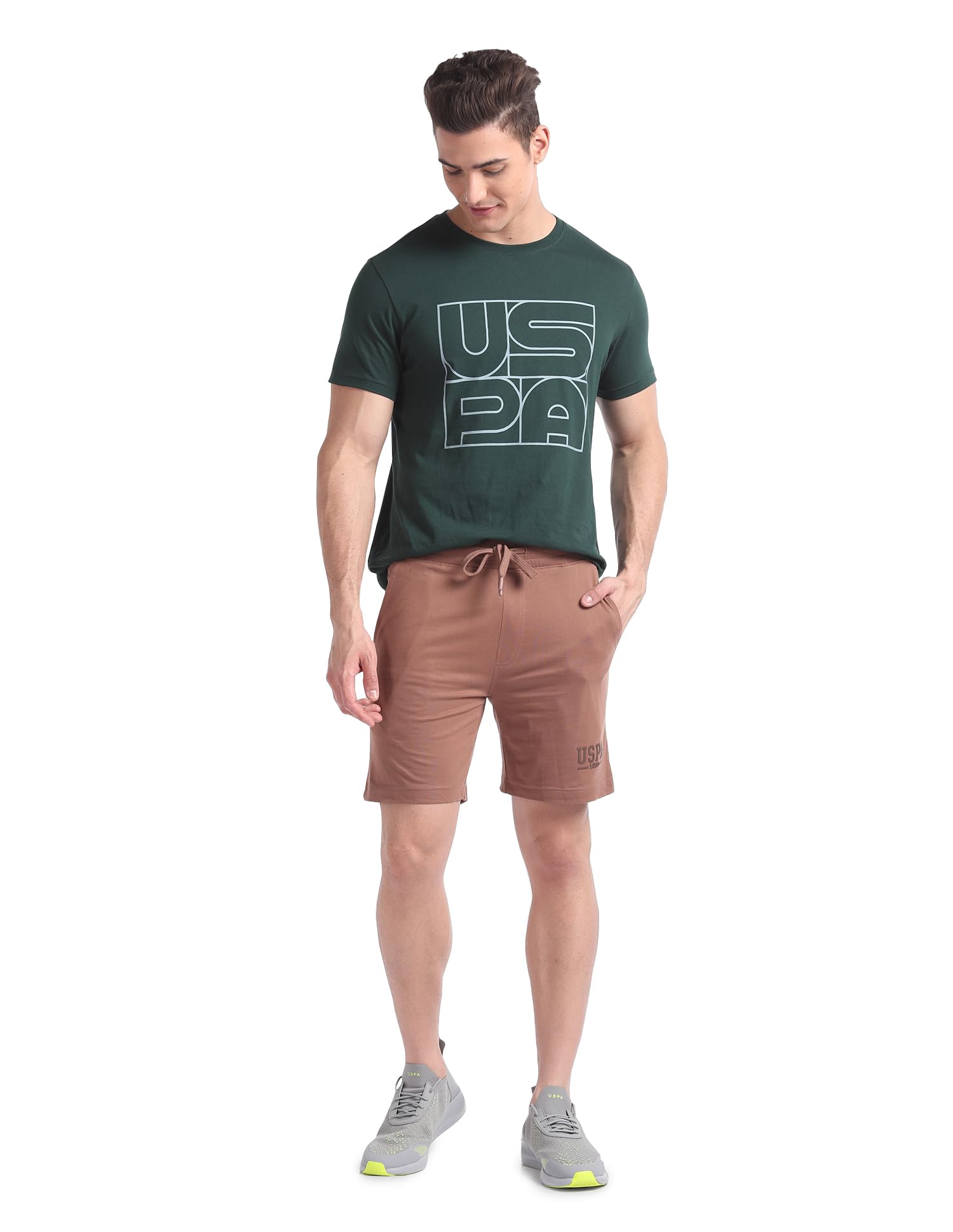 U.S. POLO ASSN. Men's Hybrid Shorts (IYBF-PL_Beige - Image 6 thumbnail