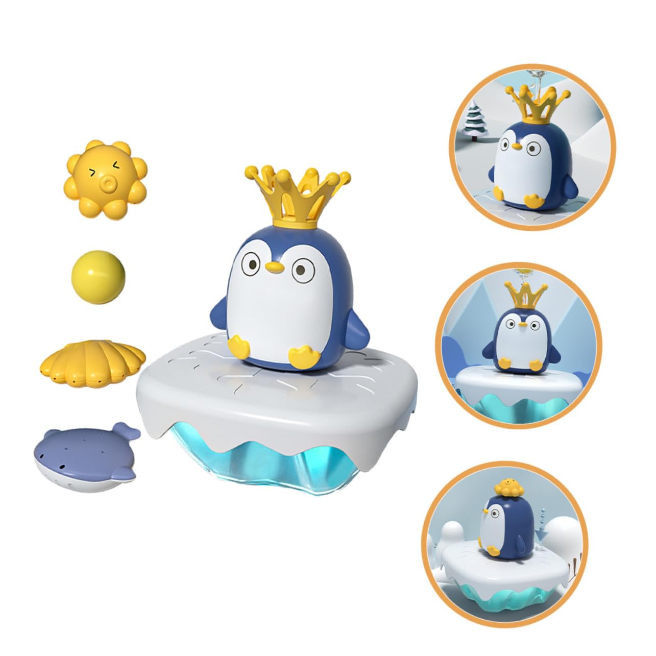 Juguete de Baño de Pingüino Eléctrico Rociado, 1 Juego Abs