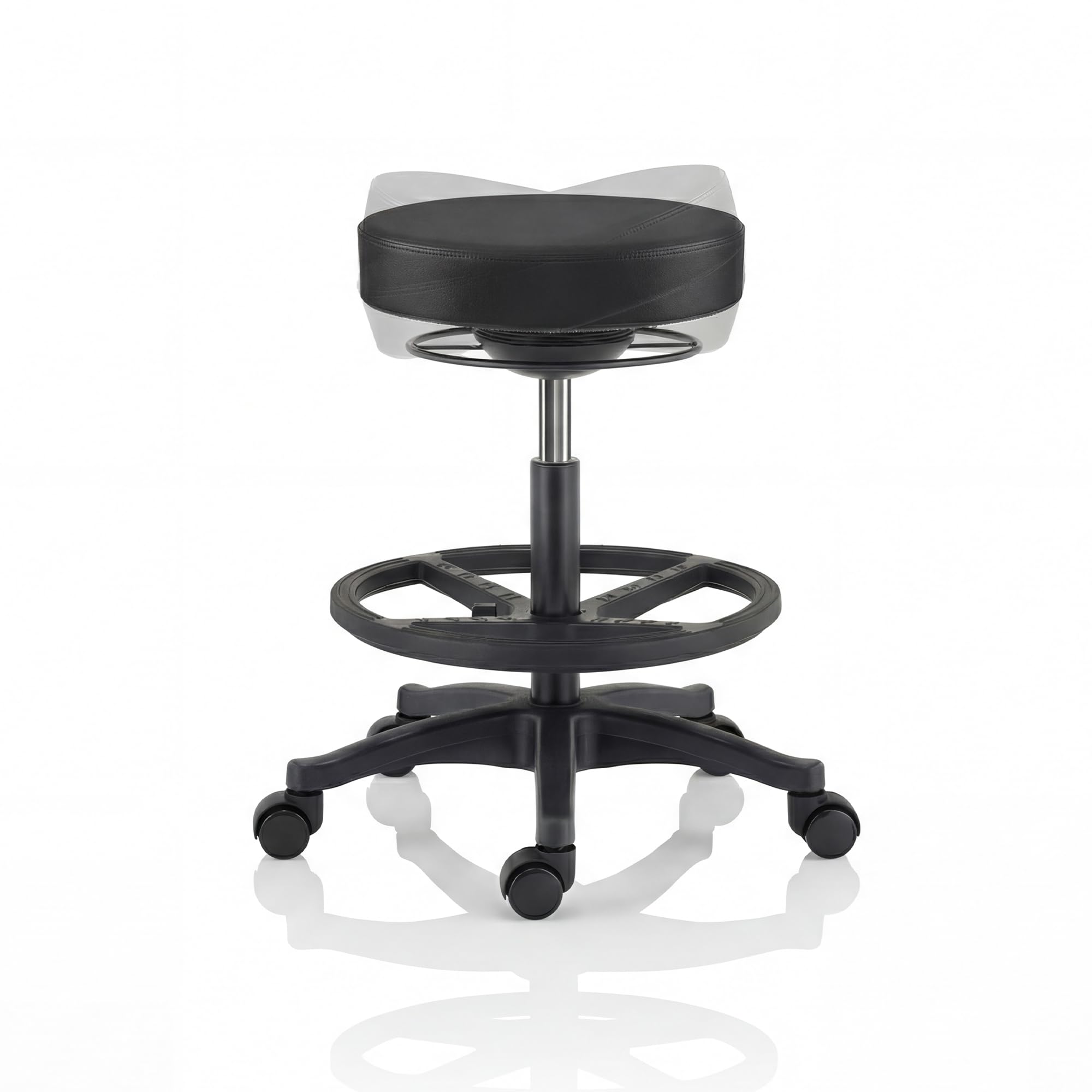 Jan Nowak Tabouret Atelier a roulettes réglable 58,2-79,5 cm pivotant 360 Tabouret Laboratoire Ergonomique siège Mobile Professionnel Industriel Jusqu à 130 kg