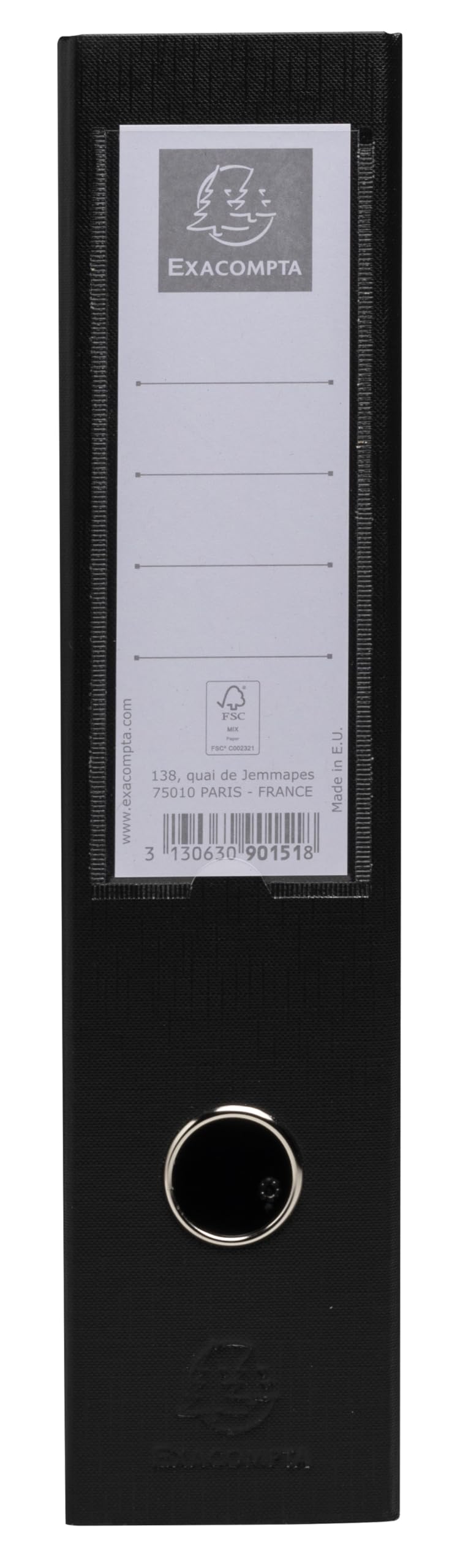 Exacompta 90151E 10er Pack Stehsammler DIN A4 7cm breit aus festem Karton mit PVC Bezug und aufgeklebtem Rückenschild und Griffloch perfekt zur Aufbewahrung von Zeitschriften Katalogen schwarz