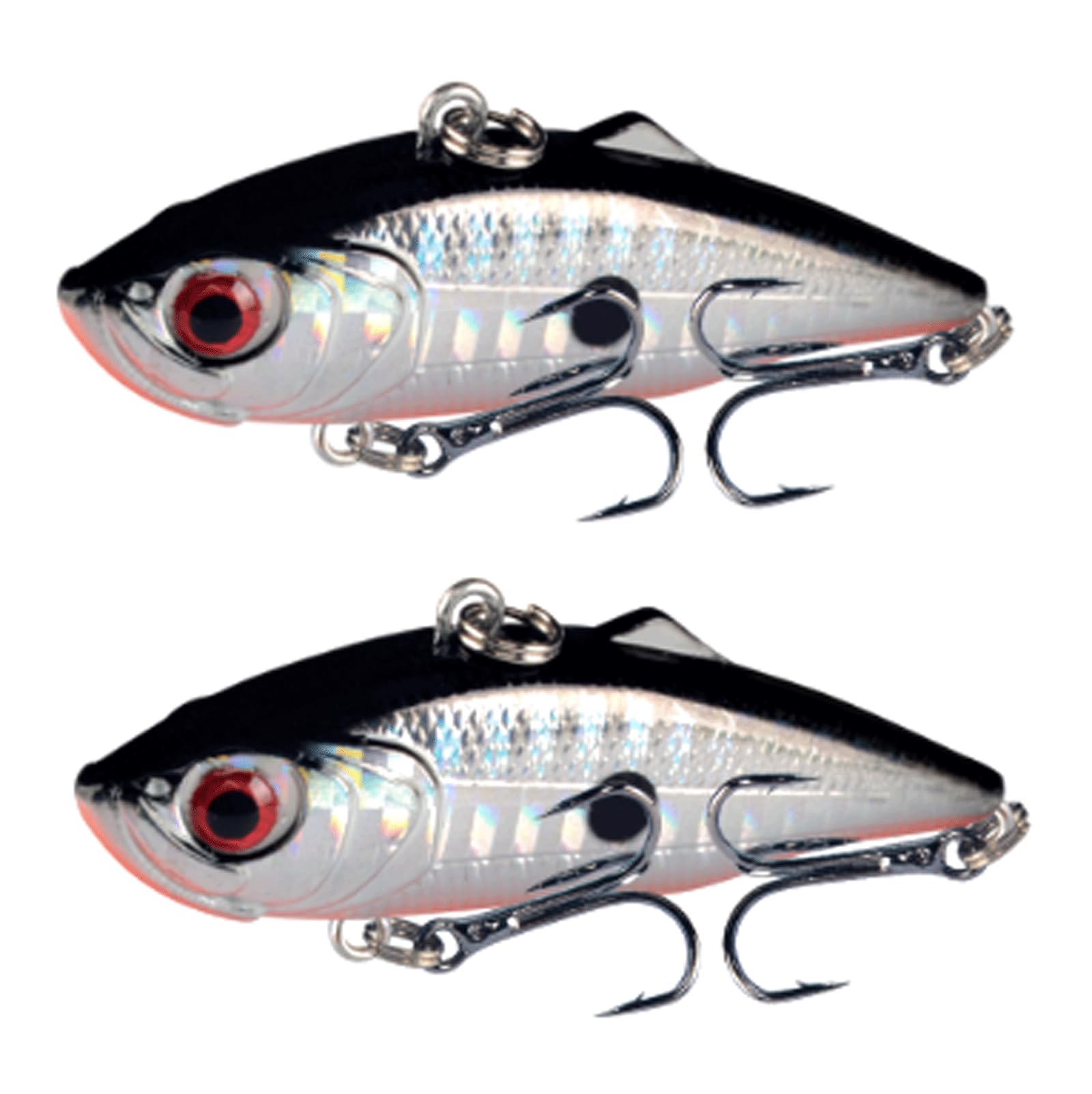 IvyLoutish Fishing Lure Bait 2 Pcs Fishing Tackle Sinking VIB Fishing Baits 6cm 11g Crankbait Plastic Bionic Vibration Hard Bait All Depth Fishing Tackle