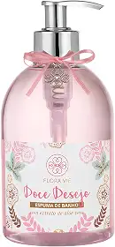Espuma de Banho 380 ml – Espuma Cremosa Sem Sal com Glicerina & Aloe Vera para Pele Hidratada e Perfumada