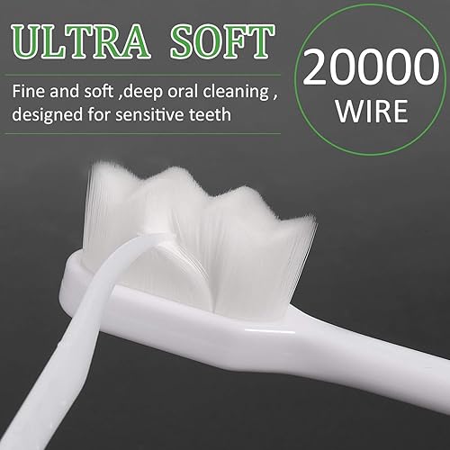 Miniatura 4 de Patelai 16 cepillos de dientes extra suaves, ultra suaves para encías sensibles, 20000 cerdas suaves, adultos y niños
