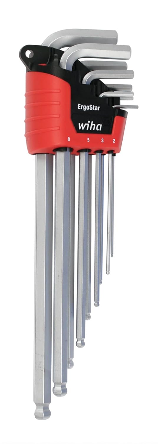 Wiha 66996 ErgoStar Ball End Hex L-Key, 9 -Piece Set