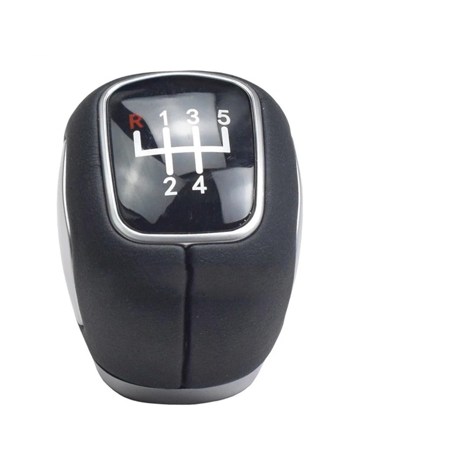 KUNYOS Leather Gear Knob for Chevrolet for Chevy Cruze 2009-2015 Car 5/6 Speed Manual Gear Shift Knob Head Ball Lever(5 Speed-Red R)