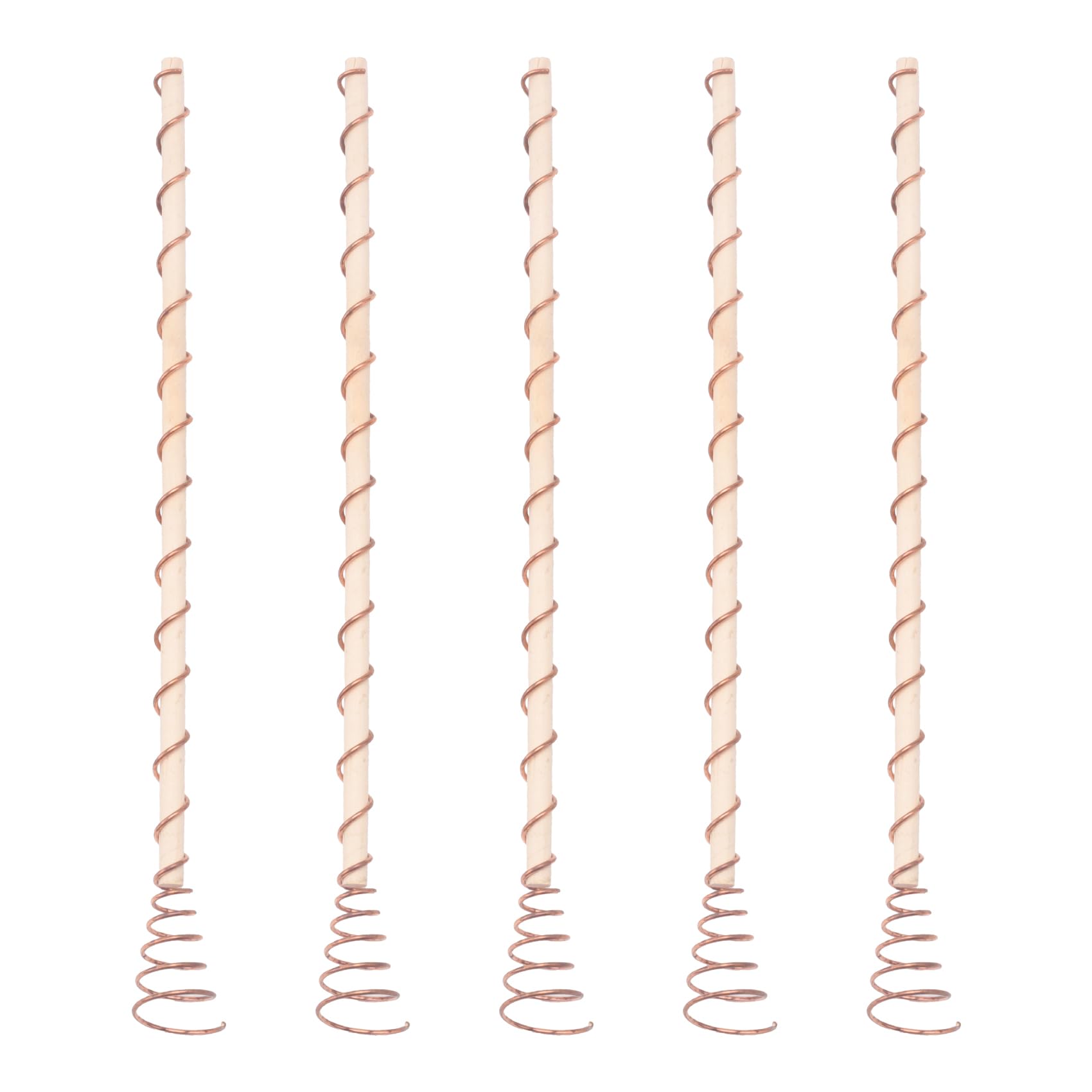 rirue 5 PCS Electroculture Plant Stakes Electroculture Copper Coil Antennas for Growing Garden Parts