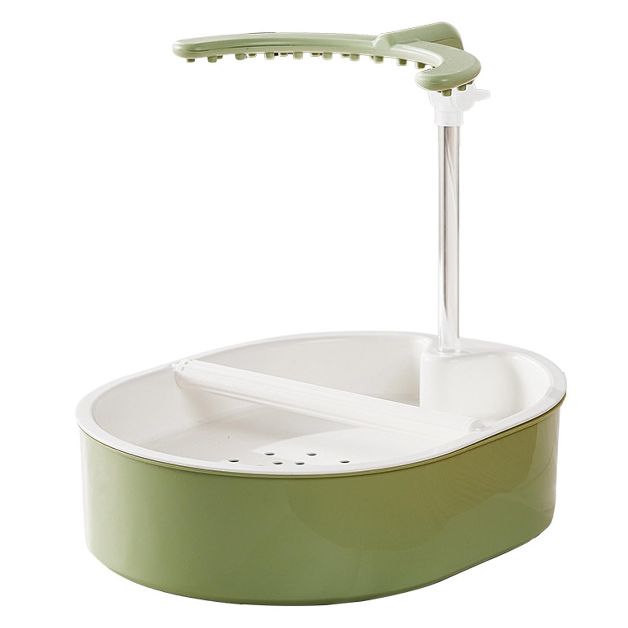 Ducha para pájaros con circulación automática 2 en 1 para jaula, baño para loros con controlador de velocidad ajustable y percha de PP, estación de baño y bebida para periquitos, cacatúas, estil