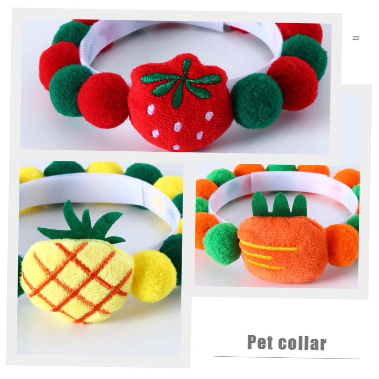 20stücke Katzenhalsband Mit Bunten Obstbällen Einstellbare Weiche Und Atmungsaktive Halskette Für Katzen Und Kätzchen Für Feste Geburtstage Und Fotos