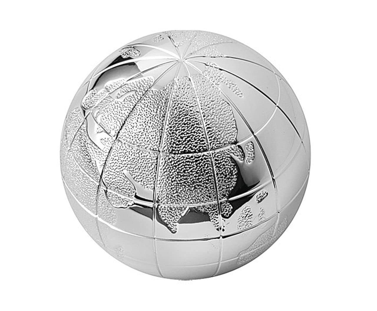Fermacarte mondo in silver plated cod.EL820 cm 6,5h diam.7 by Varotto & Co.