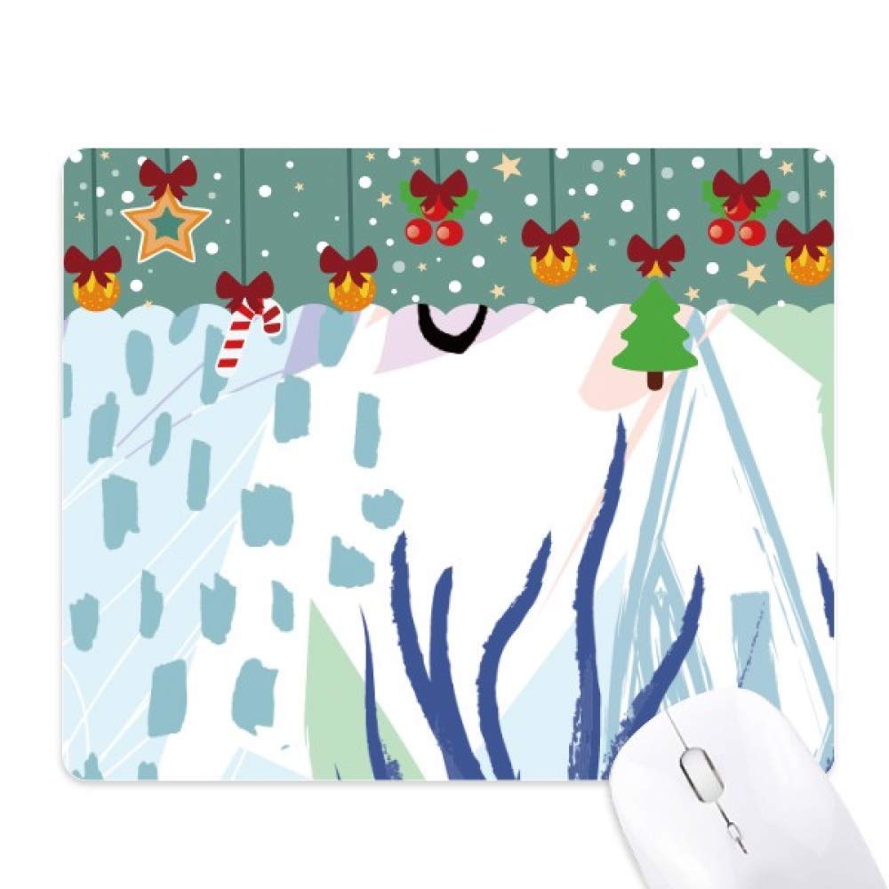 Tapis de souris Noël bureau caoutchouc antidérapant plantes abstraites - 5