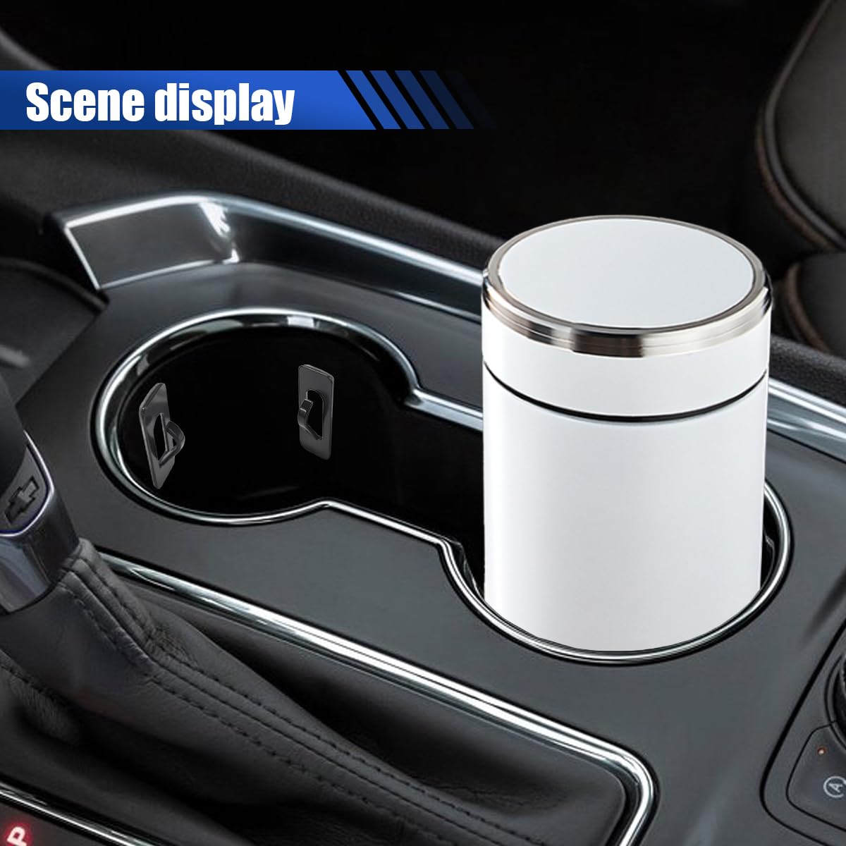 Car Cup Holder Insert with Adhesive Anti-Shake Car Cup Holder Position Limiter Cup Holder Expander Stabilizer Slot Insert — view 6