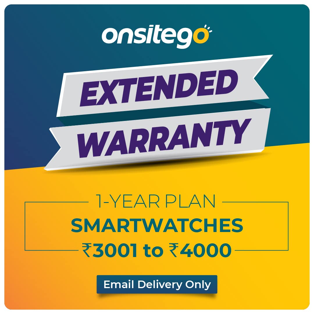 Onsitego 1 Year Extended Warranty for Smartwatches from Rs. 3001-4000 (Email Delivery - No Physical Kit)