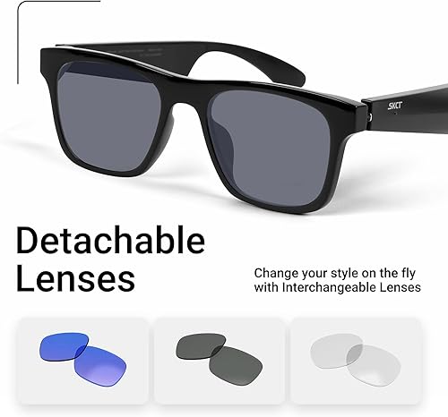 Miniatura 3 de Gafas inteligentes SKCT, lentes de sol de audio Bluetooth, llamadas manos libres, audio al aire libre, encendido y apagado automático, lentes
