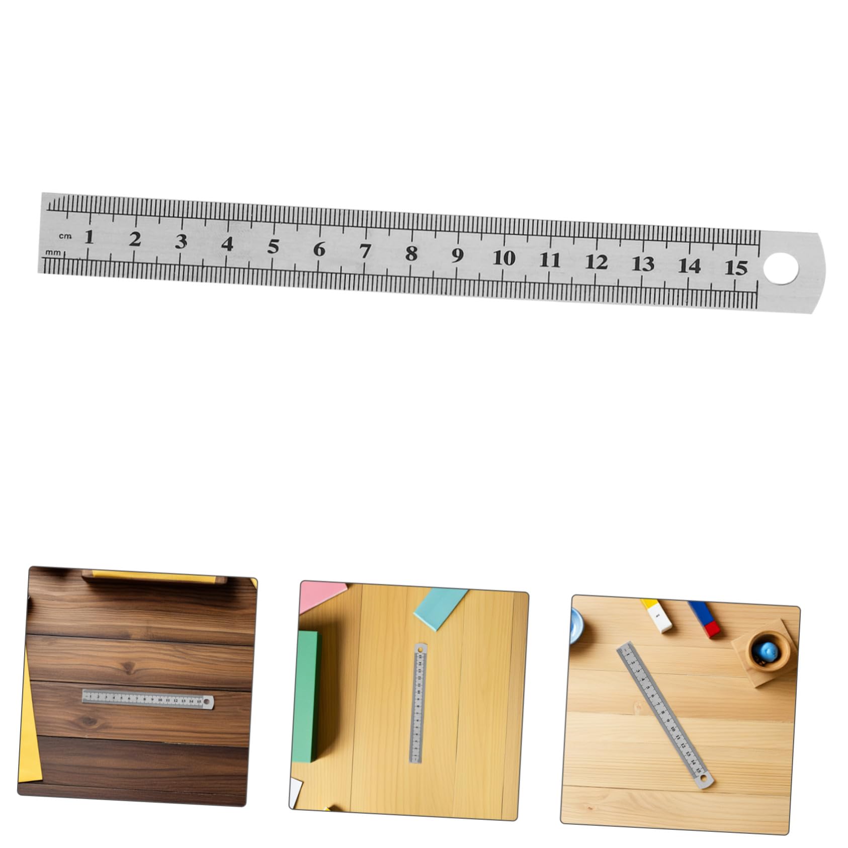 Tofficu 30pièces Règles de Poche à Double Échelle de Acier Inoxydable Petit Outil de Mesure Droit pour Géométrie le Dessin Technique Travaux Manuels