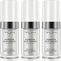 Pacote Com 3 Bases Líquidas Tlm Color Changing Base Para O Dia Todo, Perfeitas Peles Quentes, Corretivo Em Creme Cobertura, Maquiagem Bb, Hidratante Fluido Fps 15